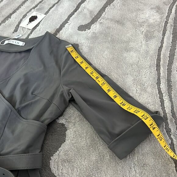 MUXXN V-Neck Belt Waist Formal Pencil Dress - Picture 10 of 12